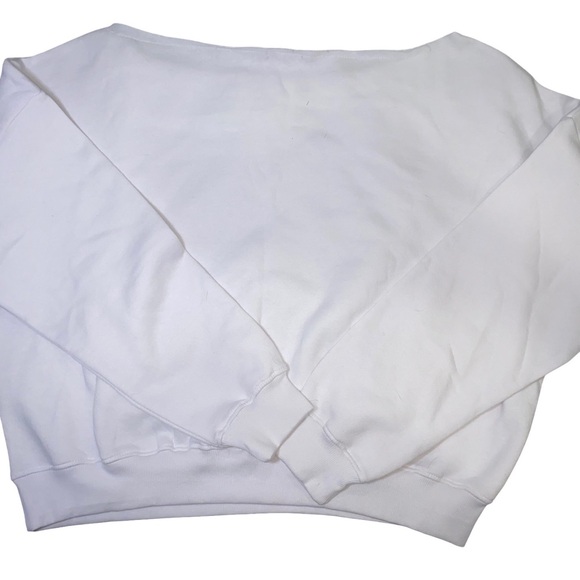 PrettyLittleThing oversized‎ off shoulder white sweater size M - Picture 5 of 5